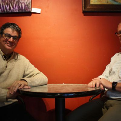 Marc Goyette (left) and Tim Dewhurst helped save Alan Langman’s life after he went into sudden cardiac arrest. Langman helped save Goyette’s life 10 years ago when the latter went into sudden cardiac arrest.